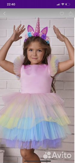 Платье единорог 116