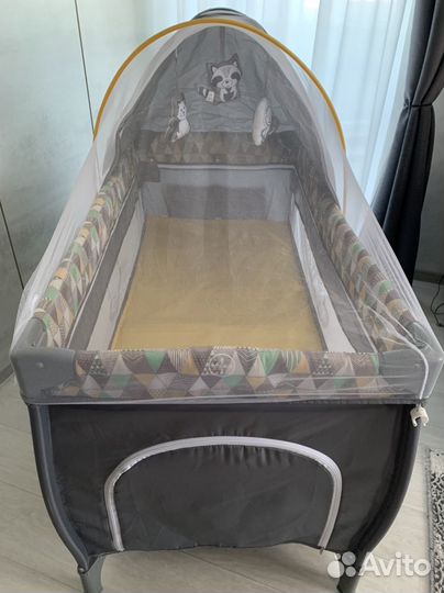 Манеж кровать lionelo sven plus yellow scandi