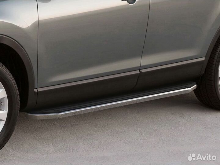 Подножки боковые пороги Mitsubishi L200 V, 2015-20