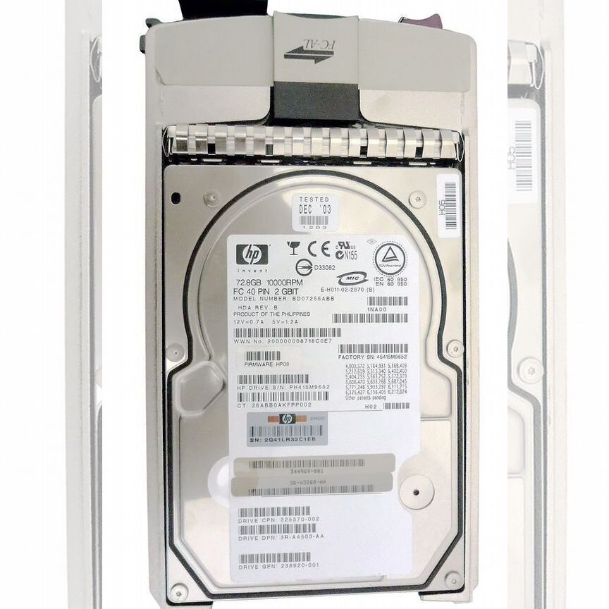 [BD07256ABB] Жесткий Диск Hp 72,8gb Fibre Channel Bd07256abb