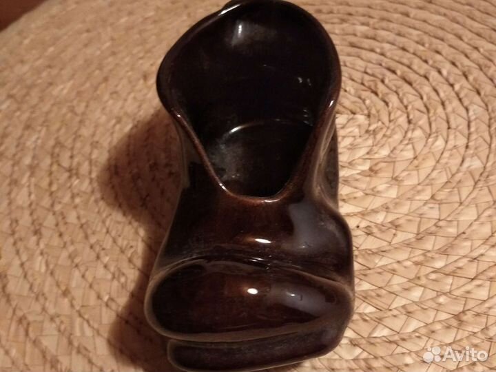 Керамический башмачок -шкатулка