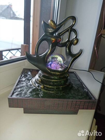 Фонтан настольный с подсветкой