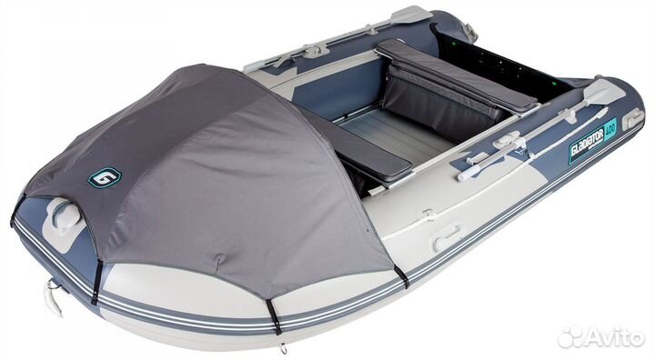 Надувная лодка gladiator C400AL белый/серый