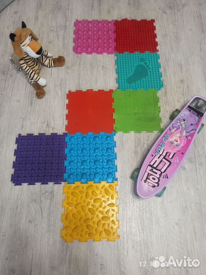 Детский массажный коврик пазл 8 шт