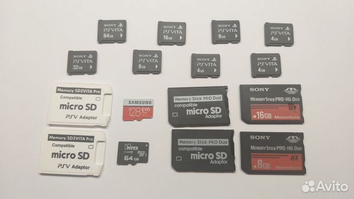 Карты памяти Sony Vita и psp с играми