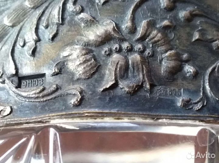 Ваза хрусталь серебро