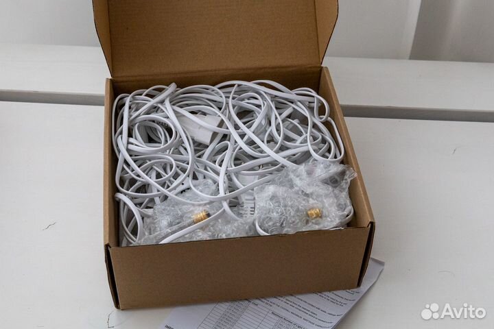 Гирлянда уличная, ретро (15 метров, белый шнур)