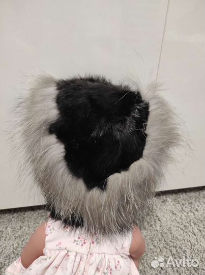 Шапка норковая вязаная