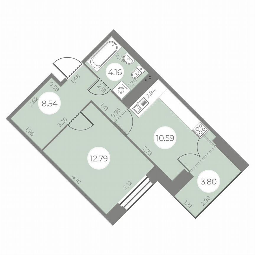 1-к. квартира, 37 м², 13/20 эт.