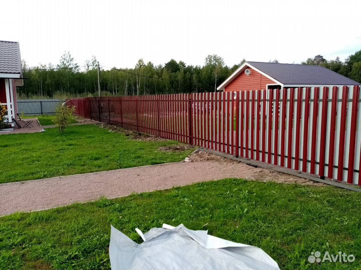 Забор из Евроштакетника Для Дачи