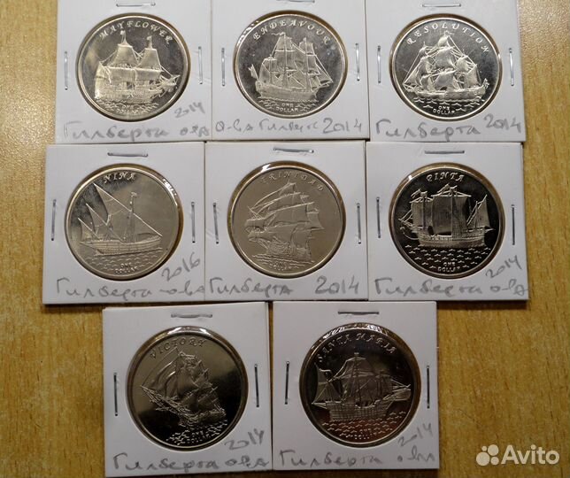 Ост-ва Гилберта 1 доллар 2014 - 2016 г. Корабли