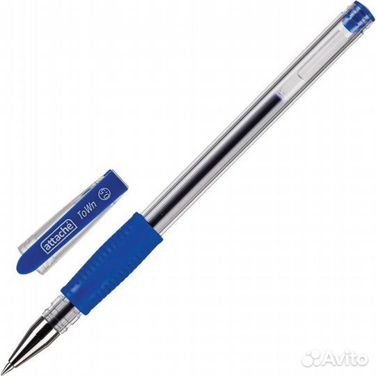 Ручка гелевая неавтомат. Attache Town 0,5мм с рези