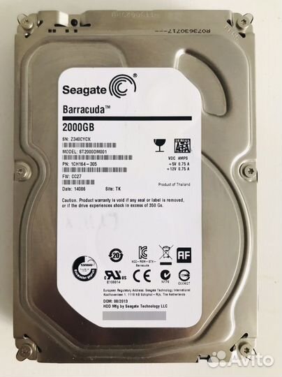 Веутренний жесткий диск Seagate 2000 Gb 3,5