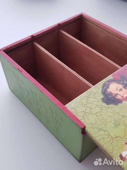 Шкатулка для чая и мелочей декупаж