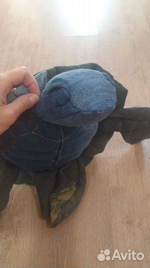 Мягкая игрушка джинсовая черепаха