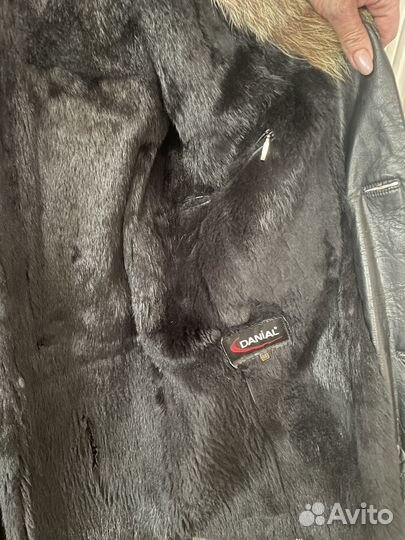 Куртка кожаная мужская зимняя 46 размер