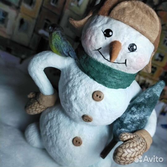 Ватная ёлочная игрушка