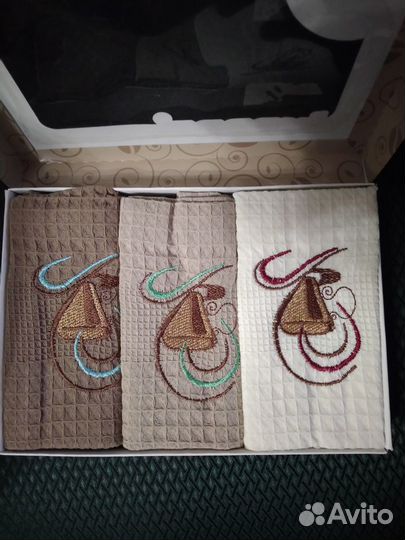 Турецкий новый набор полотенец в упаковке