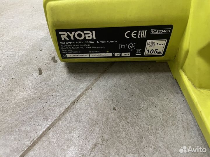 Электрическая цепная пила Ryobi RCS2340B