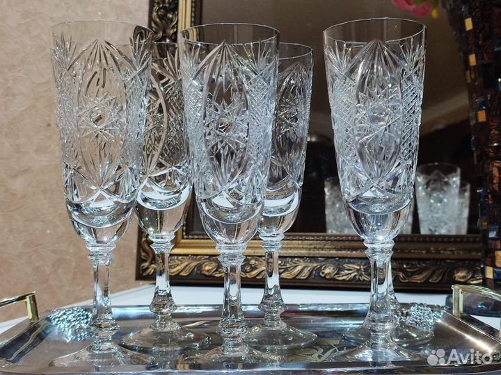 Бокалы Дятковский хрусталь, СССР