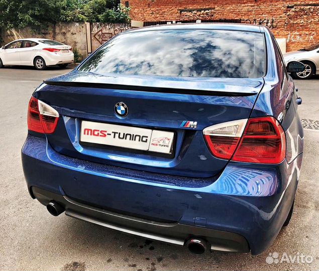 Лип спойлер BMW 3 series e90 Черный глянец