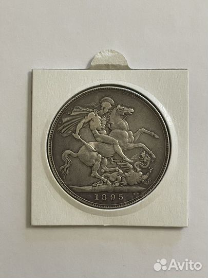 Великобритания 1 крона 1895 г. XF