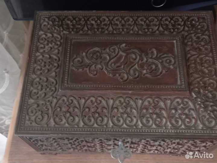 Шкатулка-ларец, сундук, металл СССР