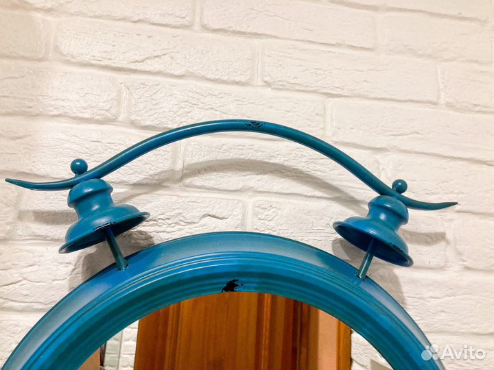 Интерьерное зеркало, зеркало в металлической раме