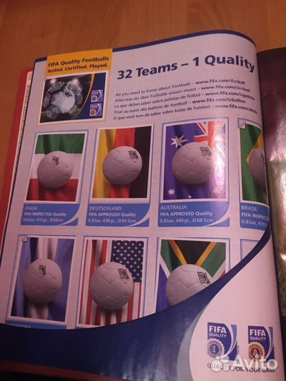 Журнал Panini футбол south africa 2010