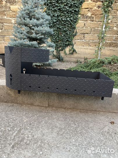 Мангал с печью под казан подказанником 2в1