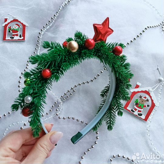 Новогодний ободок елочка