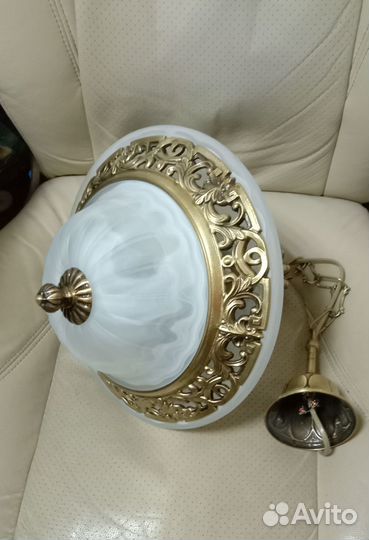 Светильник подвесной 2 свечи, под бронзу