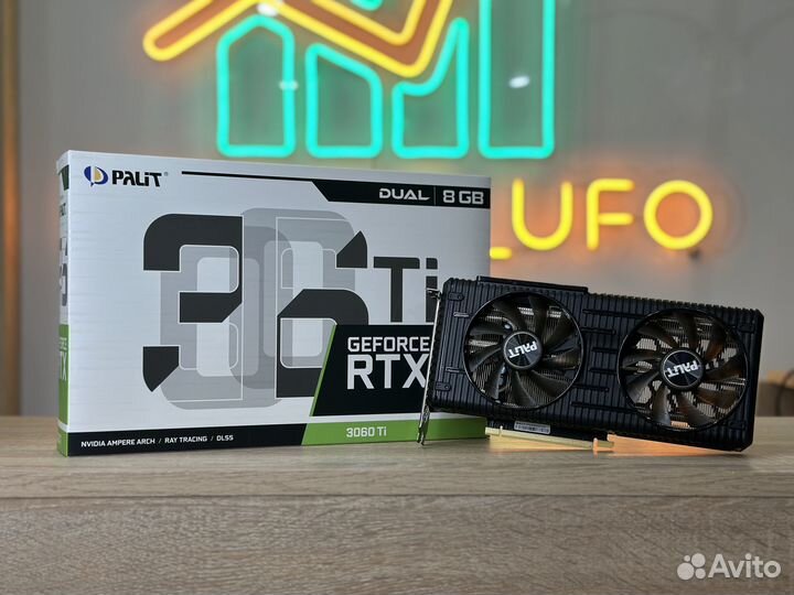 Видеокарта Palit RTX 3060 Ti Dual с коробкой