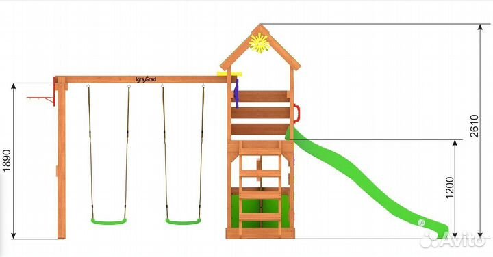 Детская площадка для дачи W3