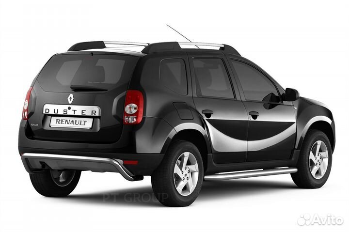 Защита порогов с площадкой 51 мм Renault duster