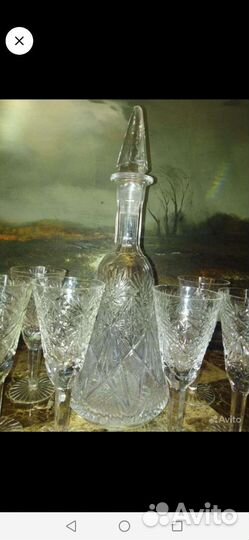 Штоф с рюмками хрусталь СССР