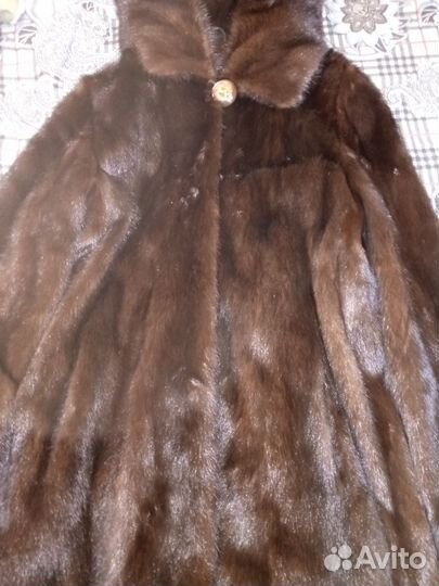 Шуба норковая с капюшоном