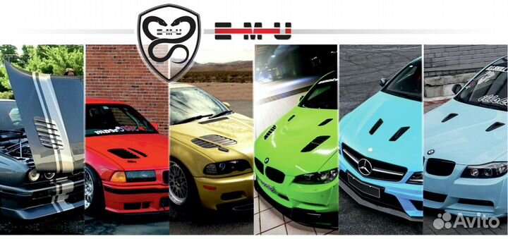 Решетки капота - жабры BMW e30 e36 e46 e92 AMG GTR