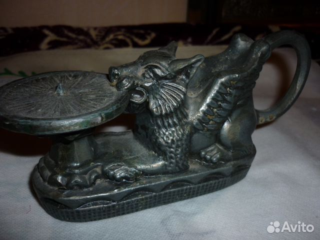 Подсвечник Крылатый Лев (Грифон) литьё СССР