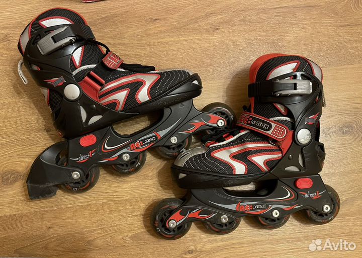 Коньки роликовые раздвижные р34-38