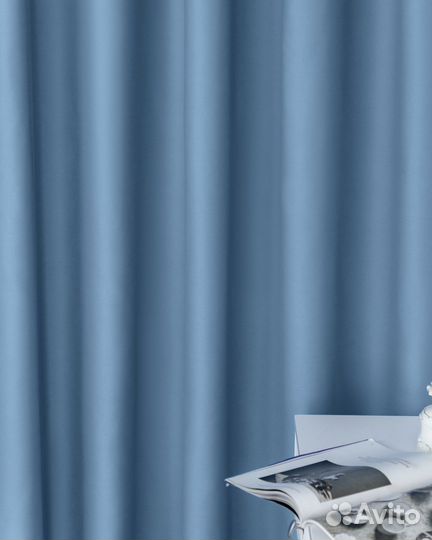 Блэкаут шторы Марсель Небесно-голубой