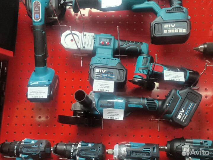 Гайковерт Ударный grower DBL10, 450 Нм, 21v, 4Ah а