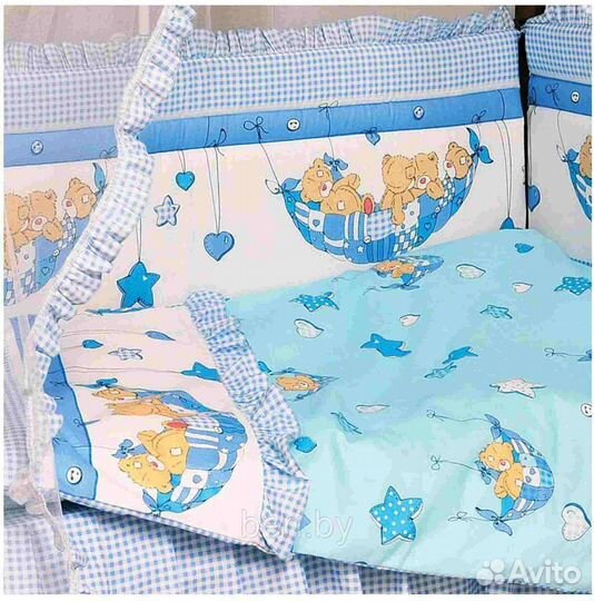 Бортики в кроватку+балдахин и его крепление