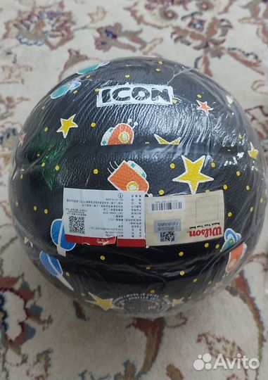 Баскетбольный мяч wilson icon black