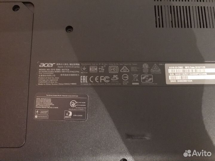 Acer aspire 3 a315-33
