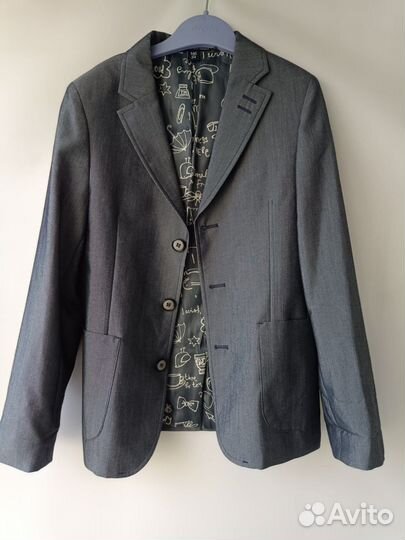 Пиджак школьный для мальчика 140