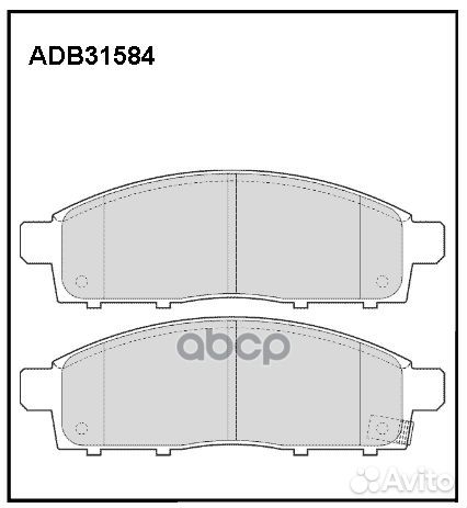 Колодки тормозные дисковые перед ADB31584 A