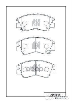 Колодки тормозные, передние D6018M Kashiyama