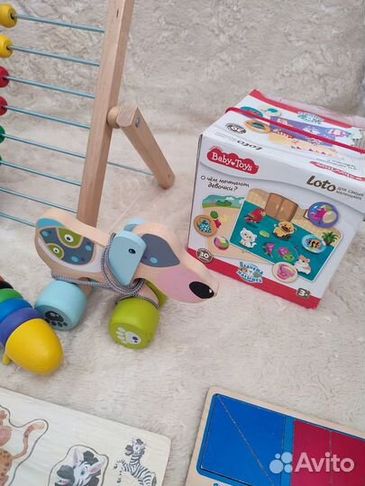 Развивающие деревянные игрушки Монтессори