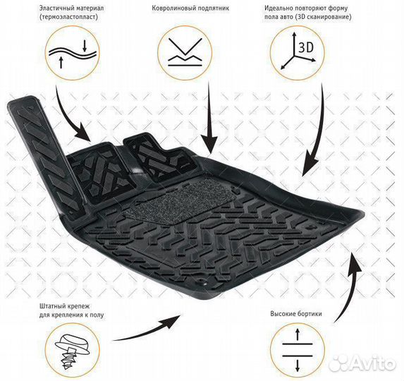 Ковры в салон Toyota Aqua 2017- Пр руль